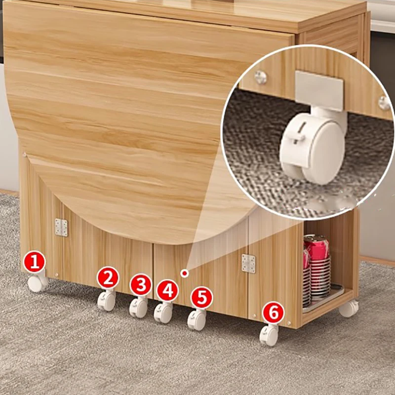 Tavolo da pranzo pieghevole Set 4 sedie Tavolo da pranzo di lusso nordico italiano Decora semplici mobili da cucina Mesas Y Sillas De Comedor - immagine 4