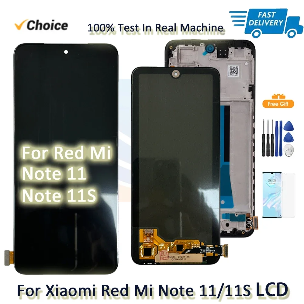 Écran LCD Super Amoled + Tactile Pour Xiaomi Redmi Note 11 / Note 11S - Noir - Neuf