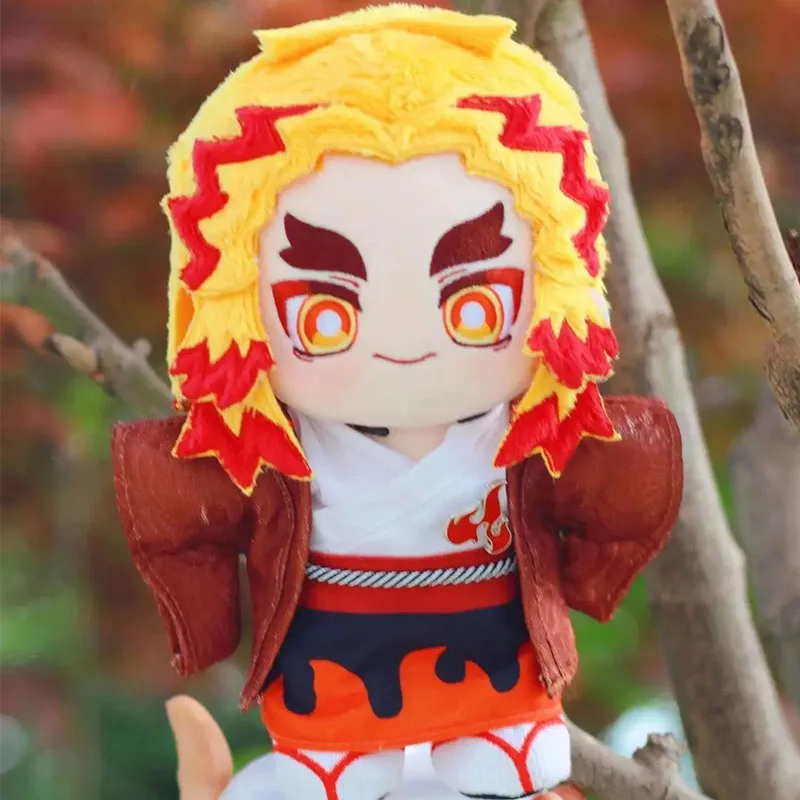 

Rengoku Kyoujurou Attribute Cotton Plushie Demon Slayer Kimetsu no Yaiba Plush Stuffed Doll Body 20cm Anime Xmas Gift
