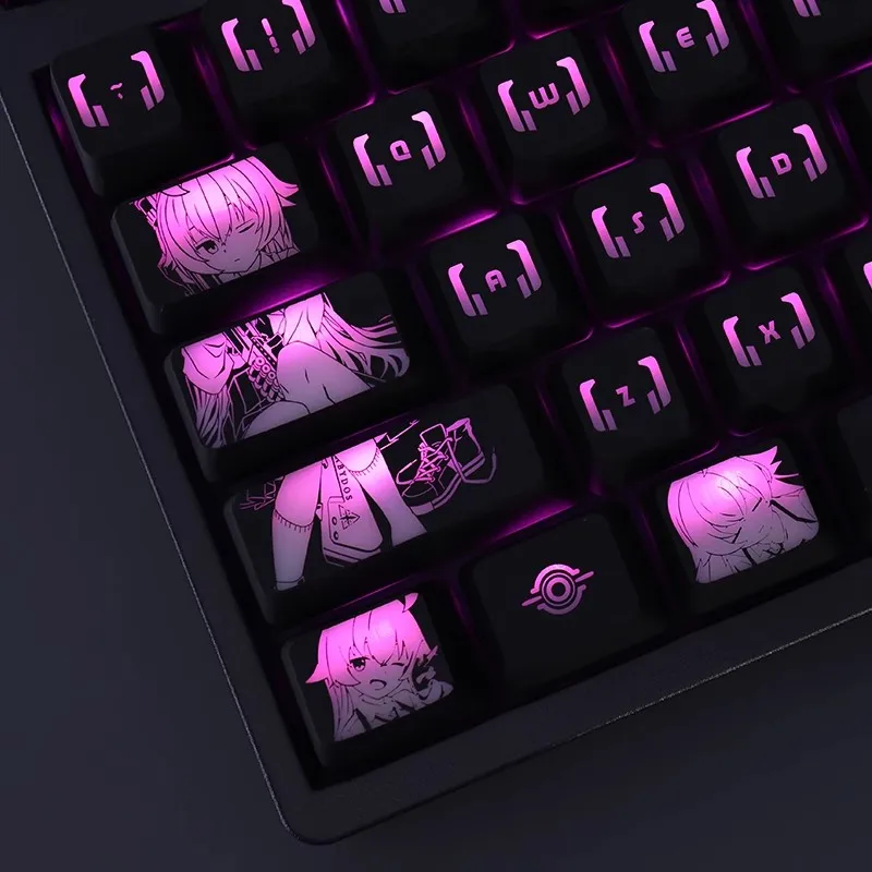 Teclado Retroiluminado Keycaps para Logitech G610 g Pro x Razer Blackwidow Huntsman Corsair K70 K100 Conjunto Arquivo Azul Hospital Takanasi - Imagem 3
