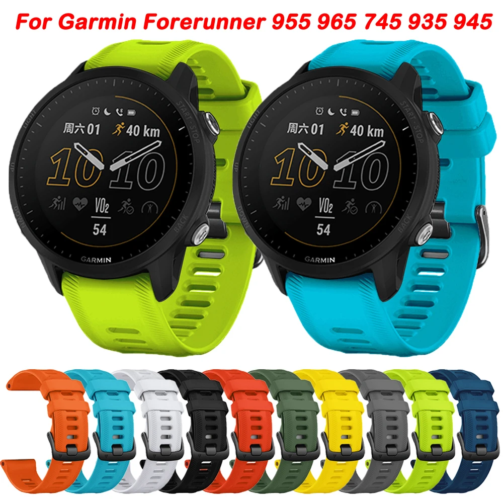 

Silicone Strap For Garmin Forerunner 955 965 935 945 745 Replacement Wristband Watchband 22mm Sports Watch Bracelet Accessories