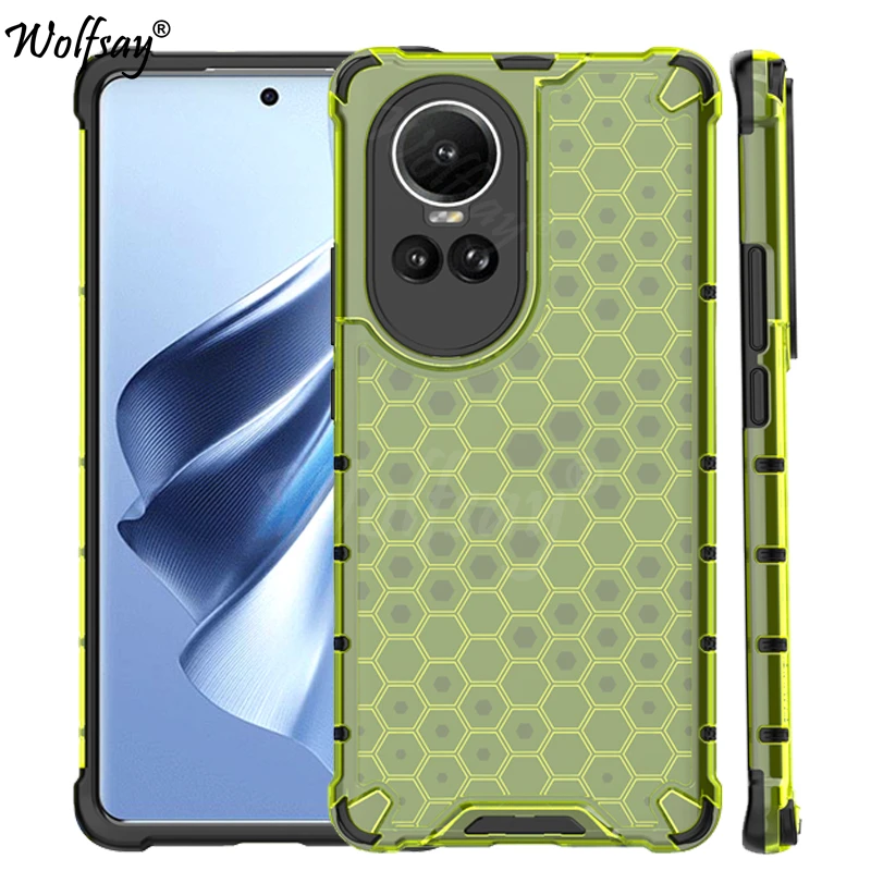 Custodia Trasparente Antiurto Per Oppo Reno 10 5G Custodia Per Armatura A Nido D'Ape Per Oppo Reno 10 5G Custodia Per Oppo Reno 10 5G Global