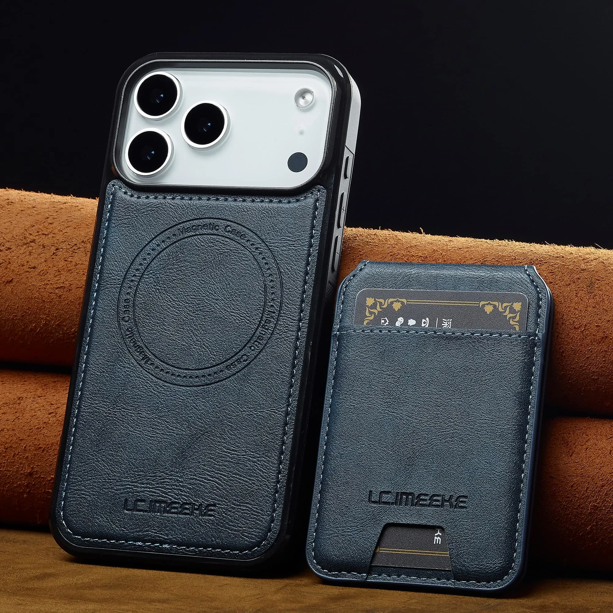 Premium Detachable Magnetic Leather Wallet Case with Card Holder