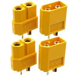 High - Performance XT60 Lithium Battery ESC Connector with Banana Plug Adapter for RC Models (2 pairs male female)