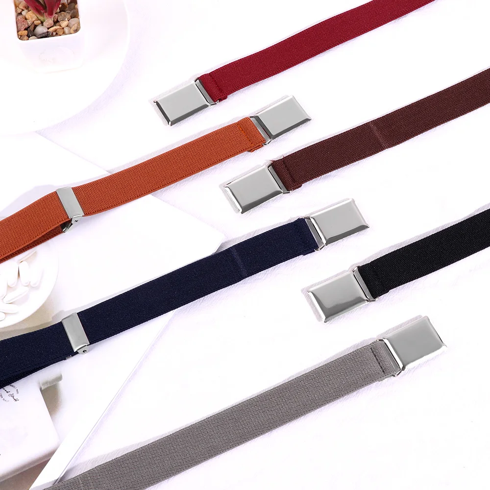 Kids Elastic Belts Girl Adjustable Elastic Canvas Waistband Stretch Waist Belt With Buckle