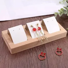 

Table Desktop Shop Decorative Jewelry Dispay Bamboo Holder Store Storage Case Business Ear Stud Craft Rack Earring Stand