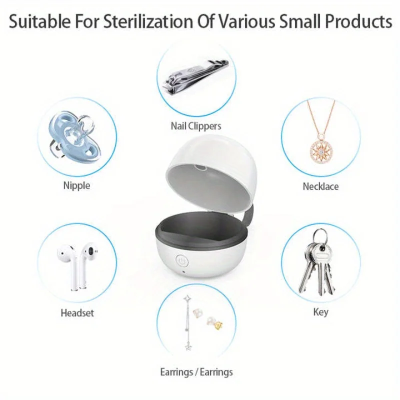 Portable Pacifier Disinfection Box Travel Rechargeable Cleans 180 Seconds bottle sterilizer