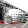 Hot Sale Inflatable Nighclub Onion Dome Tent Inflatable Silvery Tent Inflatable Outer Silver And Inner White Tent For Party 4