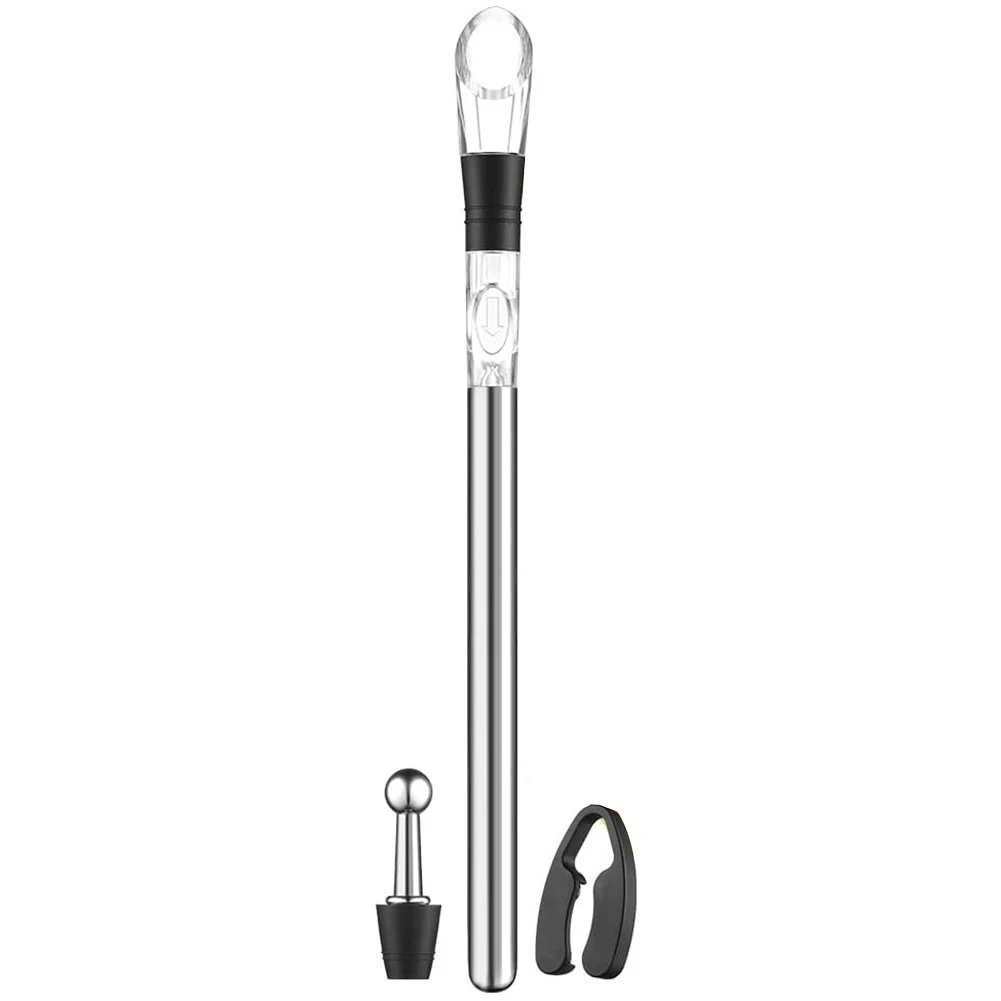 

3 in 1 Wine Accessory Stainless Steel Wine Chiller Stick Champagne Cooler Enhance Your Wine Drinking Experience