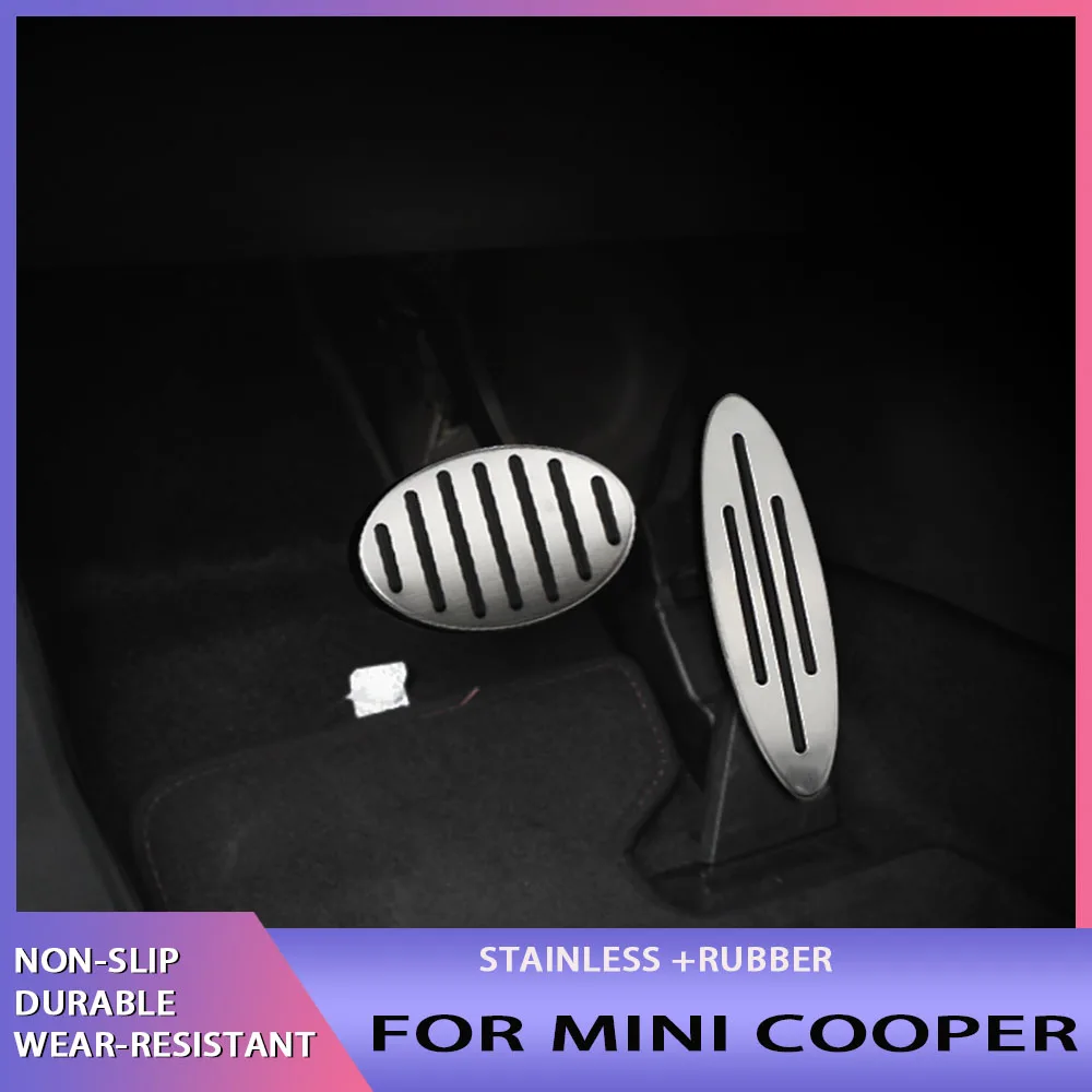 Stainless Steel Pedal Cover Stainless Steel Accelerator Gas Brake Clutch Pedal Pad Cover for All Mini Cooper Models R52-F57