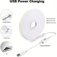 1M/2M/3M/5M 5V USB Neon Light Led Strip Lights Waterproof Flexible LED NEON Tape Lights For Bathroom Cabinet Home Decor Room TV 2
