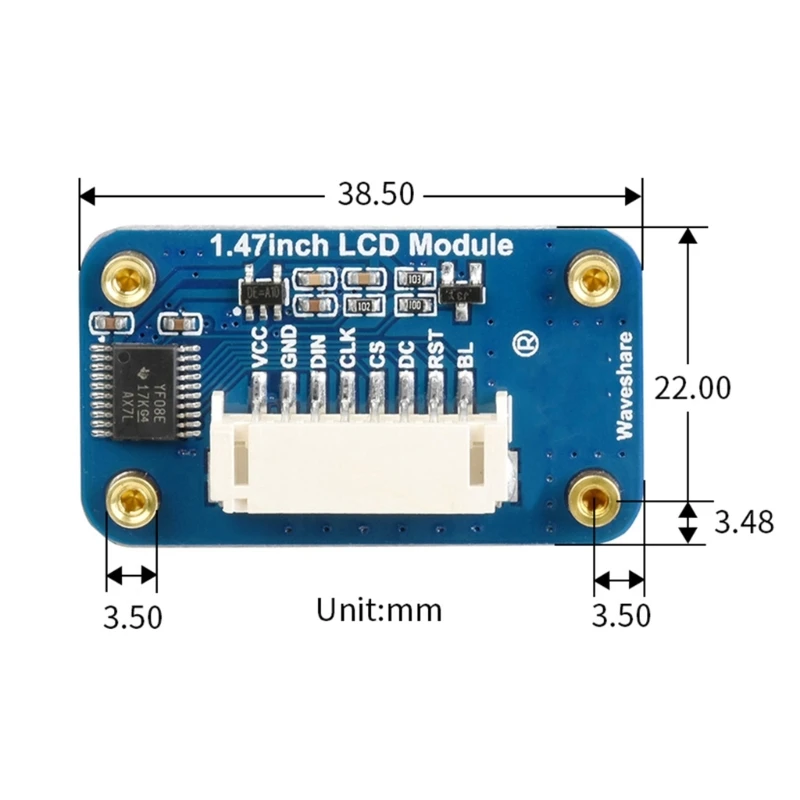 K92F 1.47 ġ LCD ÷ ,  4 3 172x320 SPI ȭ ST7789V3 ̹ SPI ̽ arduino STM32