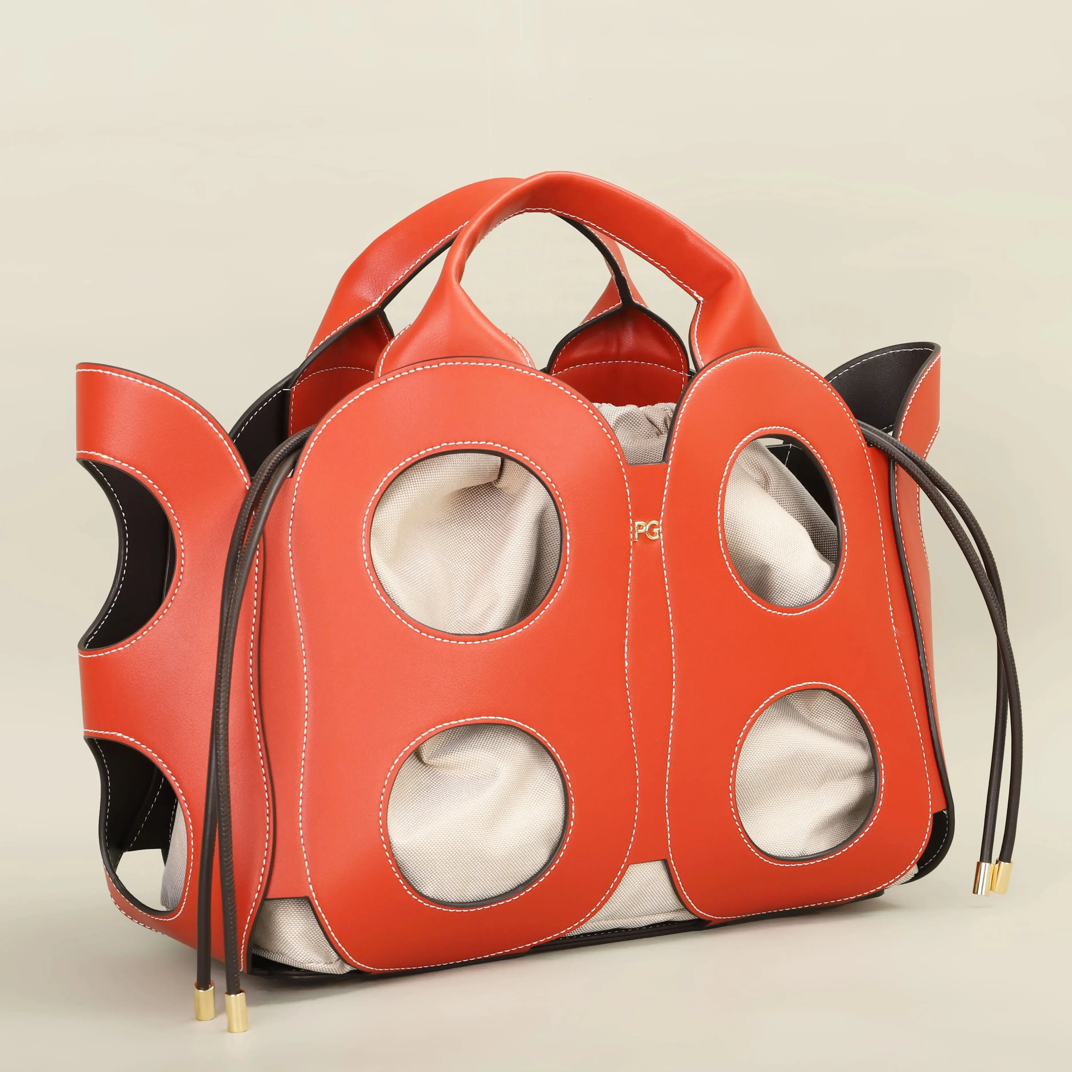 Lightweight hollow-out TPU shoulder bag