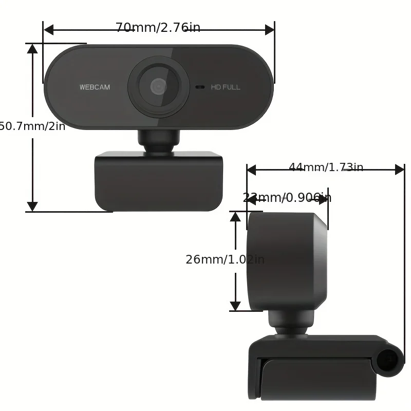 Webcam with Microphone & 1080P HD Web Cam,Stand for PC/MAC/Laptop/Desktop, Wide Angle Web Cameras