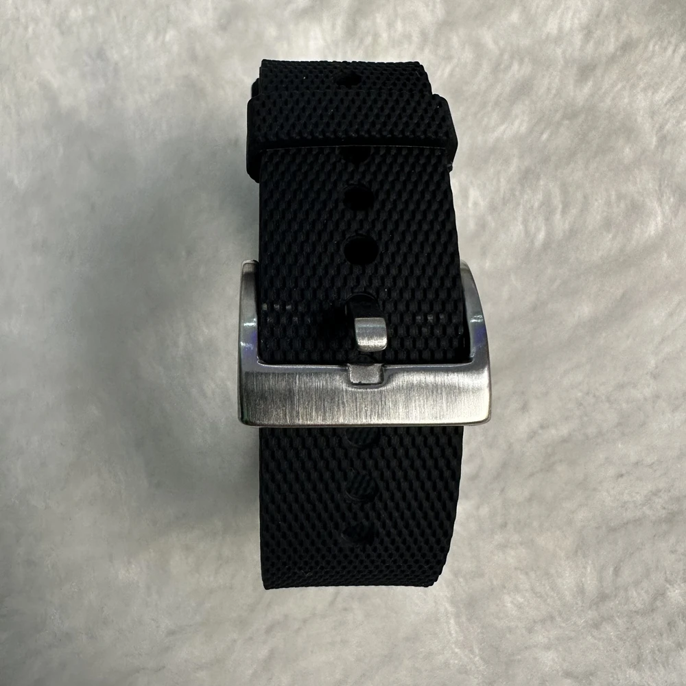 Premium Waterproof Silicone Rubber Watch Strap - Elastic Woven Pattern in Vibrant Colors