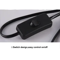 White/Black EU Plug button 303 switch power cord 2pin wire desk lamp switch cable AC 220V Extension Power Cord Switch - Image 3