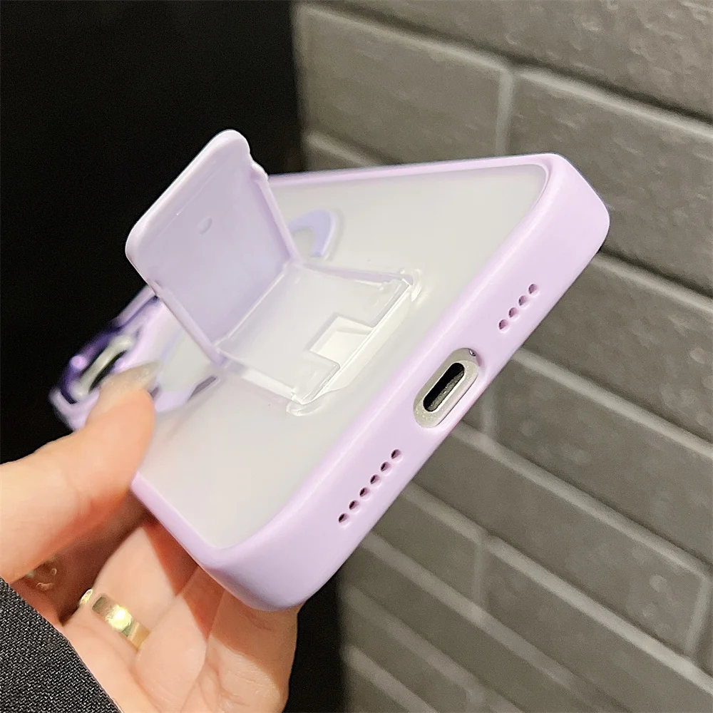 Coque de téléphone magnétique translucide mate pliable pour iPhone 16 15 14 13 12 11 Pro Max, coque arrière givrée antichoc de luxe_voghion.com
