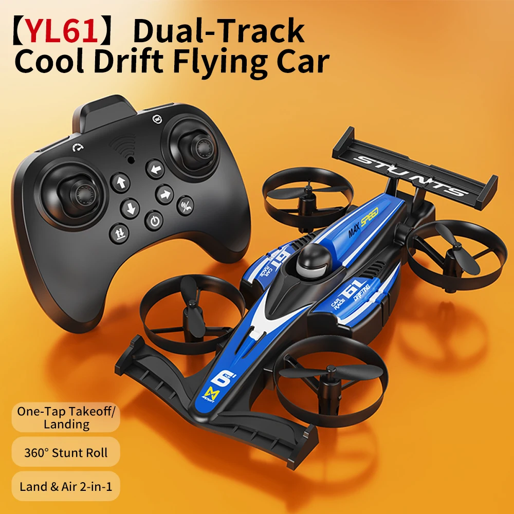 Drone YL61 2.4G 4 Canaux Gyroscope 6 Axes pour Enfant - Rouge/Bleu