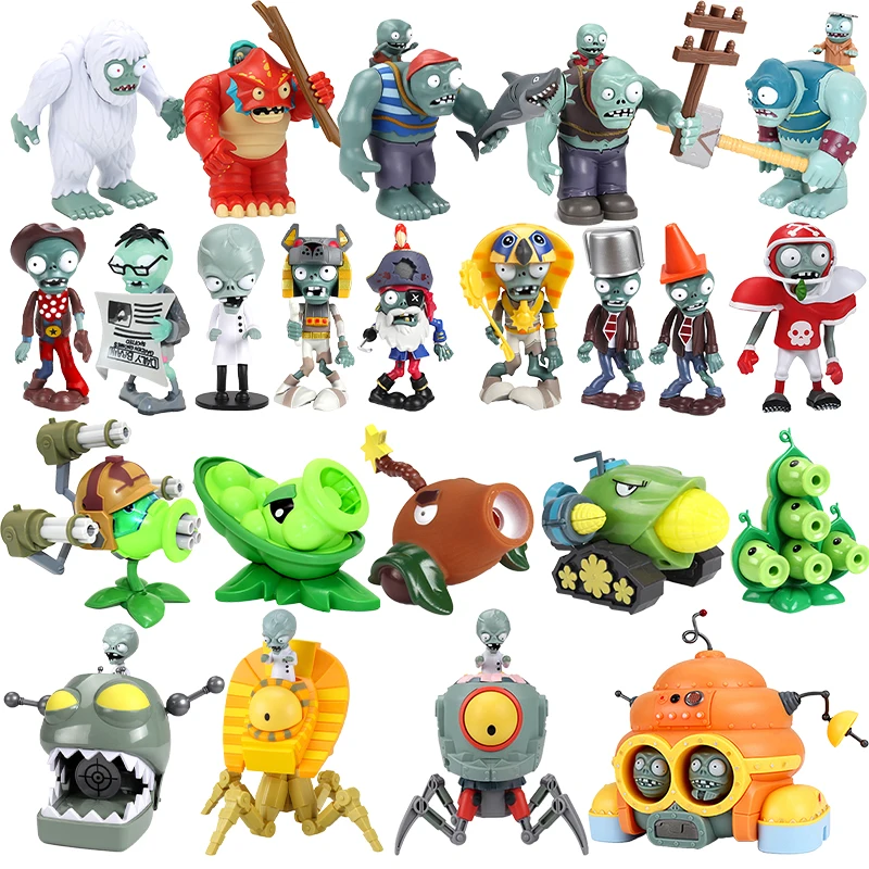 Piante Vs Zombies Toys Original Anime Action Figurine Doll Soft Silicone Zombies Vs Plants Pea Ejection Baby Kids Gift