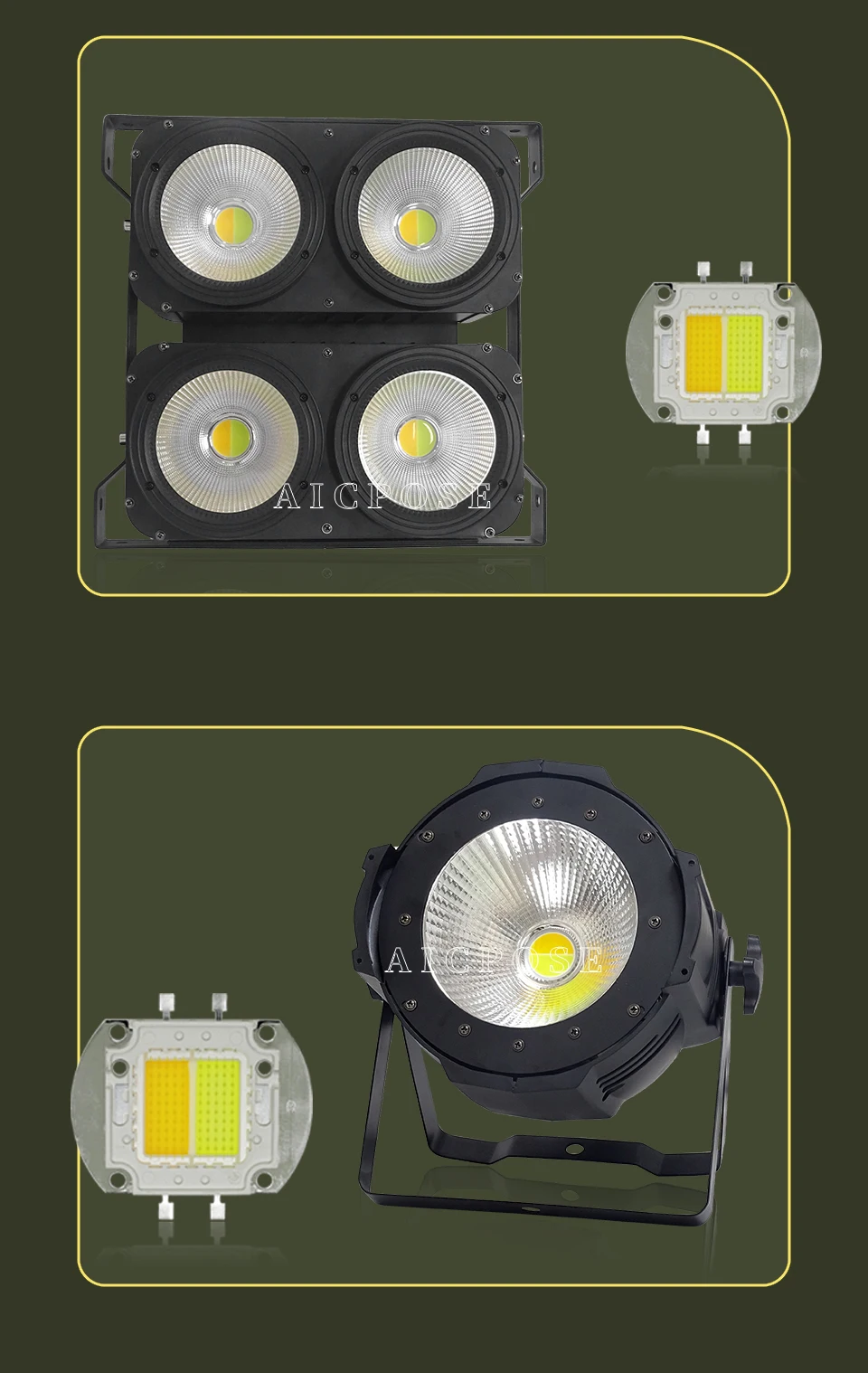 200W LED COB Beads Chip Warm-Kaltweiß für 2-Augen- und 4-Augen-COB-Publikumsbeleuchtung Flutlichtlampe LED COB Chips – Detail 7