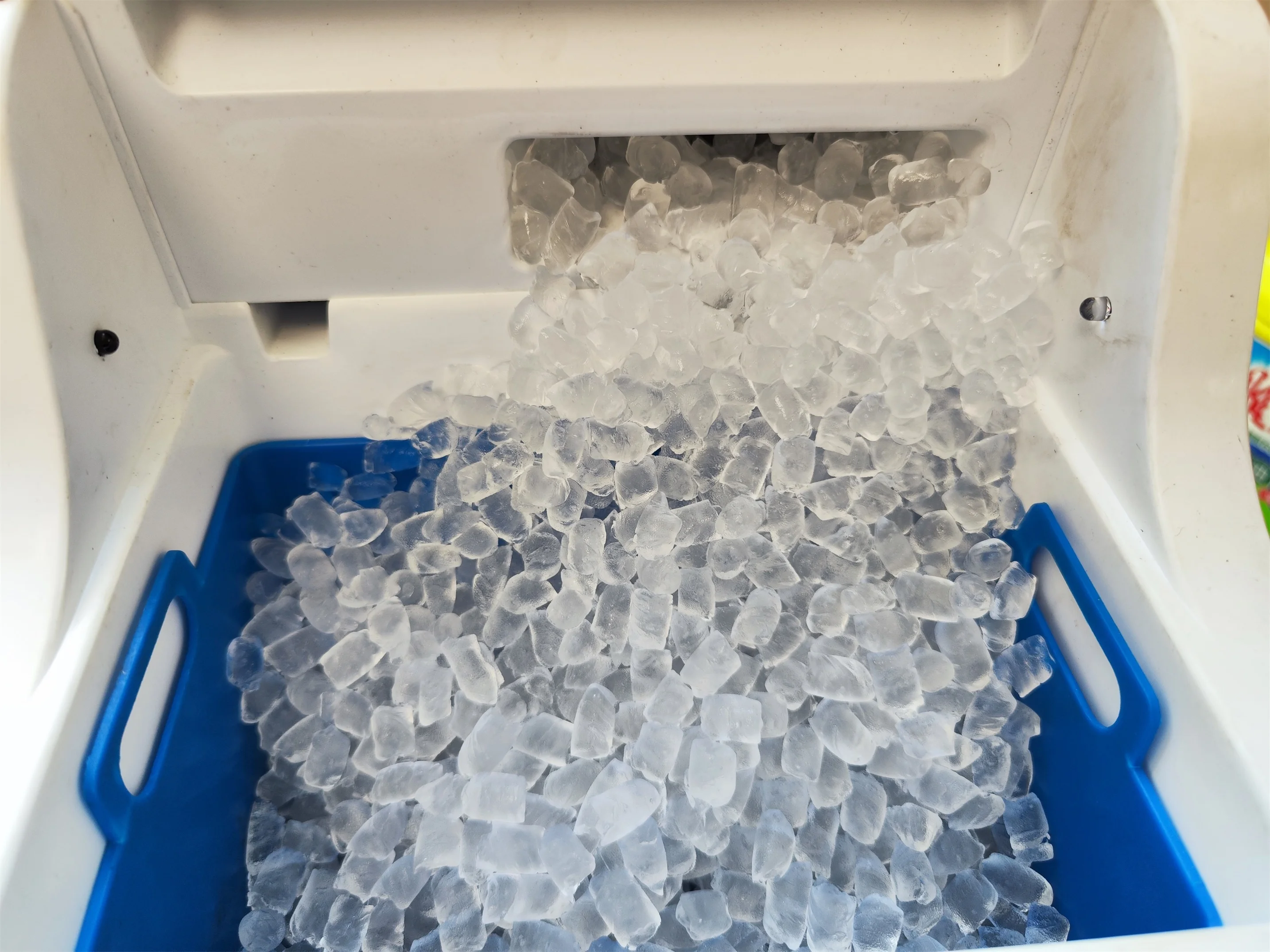 Nugget Ice Makers Countertop Crushed Ice with Handle,35Lbs Soft Chewable Pebble Maker for Home,Office,Kitchen,bar