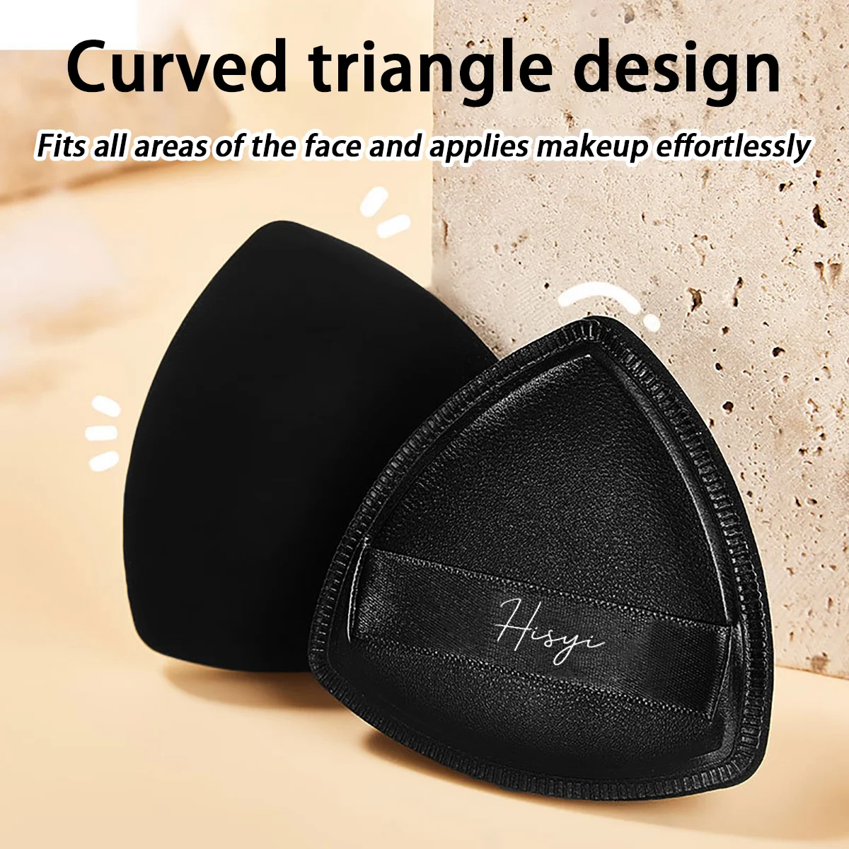 Black Triangle Powder Puff Facial Makeup Sponge Soft Velvet Cosmetics Puff Mixer Beauty Foundation Make-Up Sponge Makeup Access 6 Black Triangle Powder Puff Facial Makeup Sponge Soft Velvet Cosmetics Puff Mixer Beauty Foundation Make-Up Sponge Makeup Access - Image 6