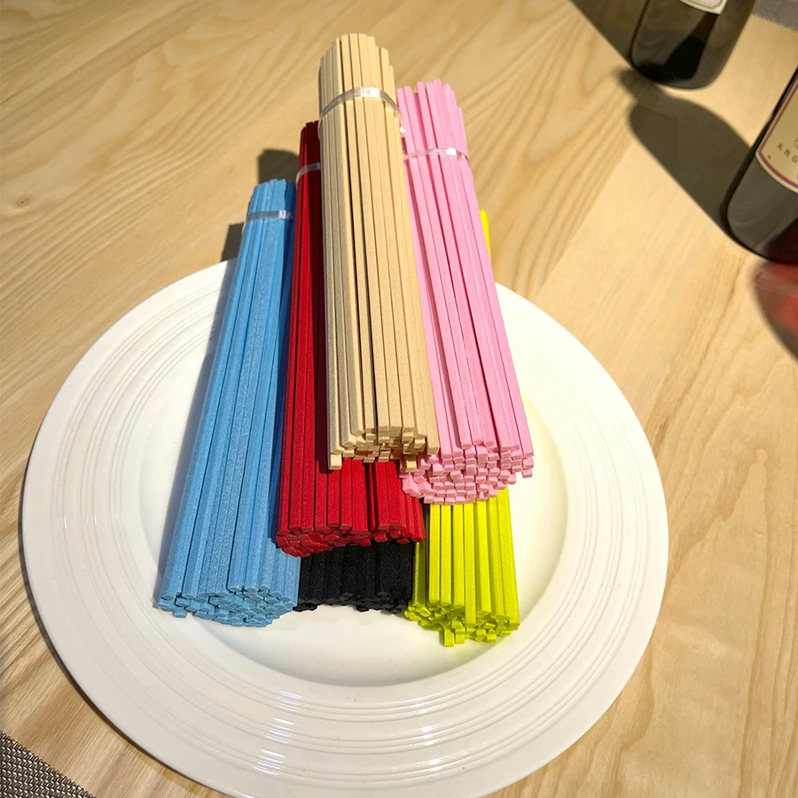50pcs Square Shape L22cm D4mm Reed Diffuser Replacement Sticks DIY Handmade Thick Rattan Aromatherapy Diffuser Refill Sticks