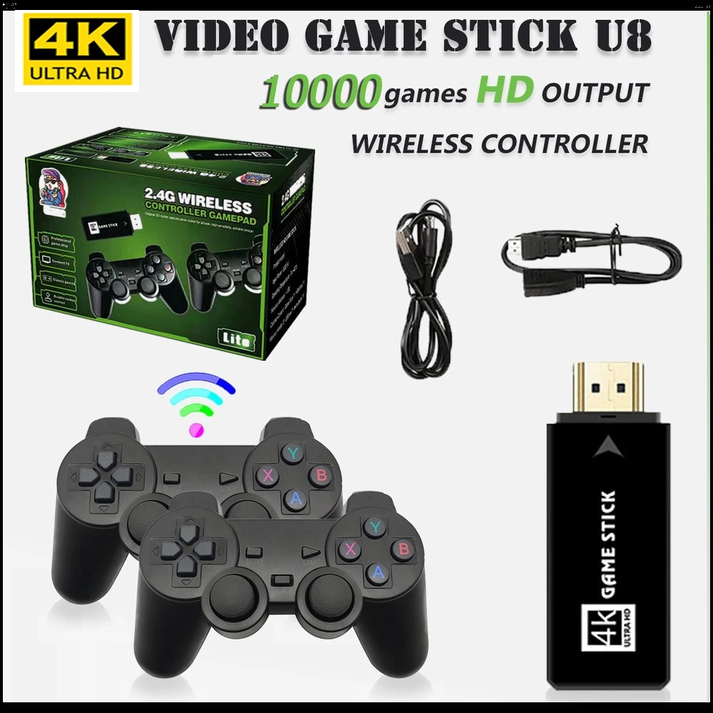 Video Game Console 32G Stick Lite 4K Built-in 10000 Games Retro Games Console Wireless Controller For GBA Xmas Gift Dropshipping