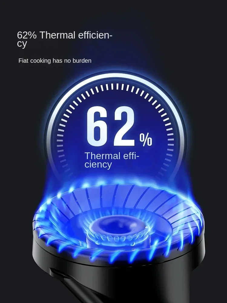 Gas Stoves Natural Gas LPG Stoves Single Burner Tempered Glass Embedded Pulse Ignition Copper Fire Cover