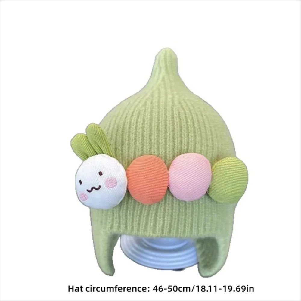 Winter Kids Beanie Cap Ear Protection Windproof Cartoon Knitted Hat