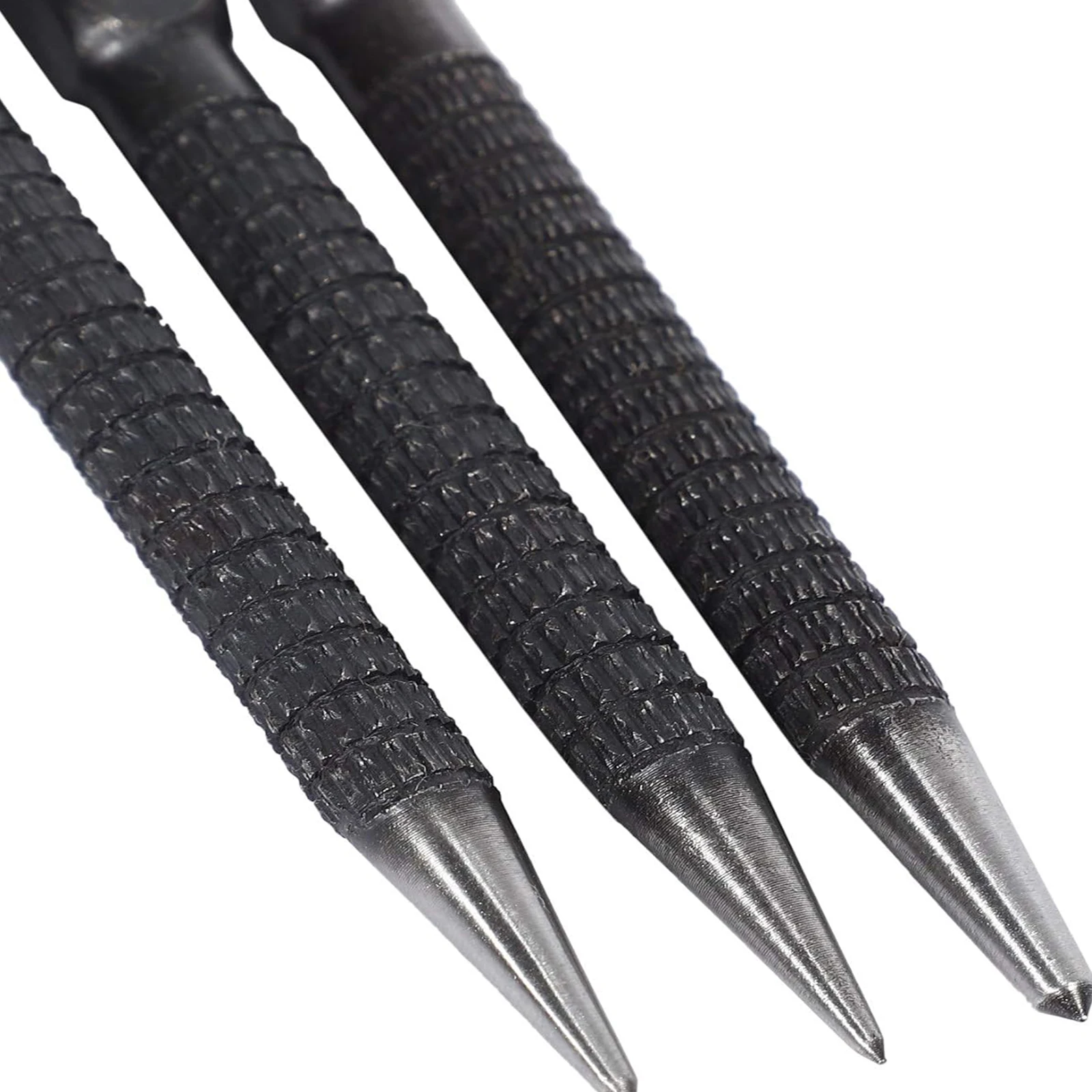3pcs High-carbon Steel Center Punch Set Non-Slip Center Pin Punch For Drilling Alloy Steel Metal Wood 1.5/ 2 /3mm