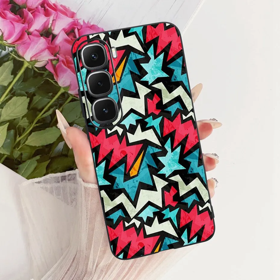 Enhanced Black Silicone Soft Phone Case with Cool Dragon, Wolf, and Tiger Design