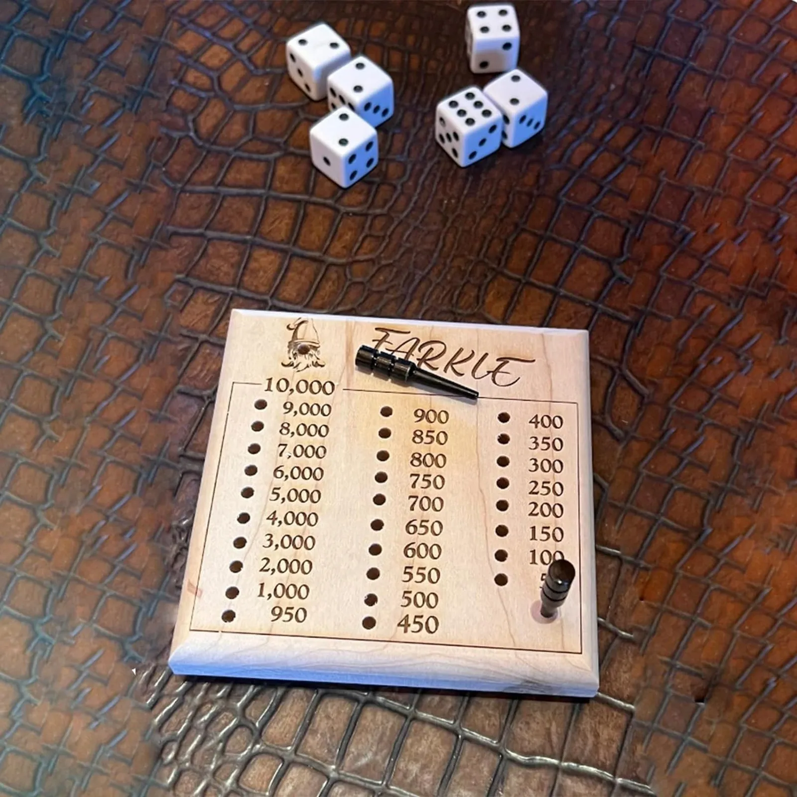 Chaos Daemons Classic Dice Tray Classic Dice Game With 15cm Wood Tray 1 Set Of 6 Pearl 4 Marker Holder For The
