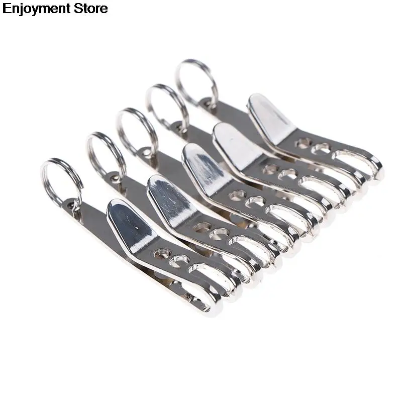 

5pcs/lot Stainless Steel Outdoor Quicklink Tool EDC Bag Suspension Clip with Key Ring Carabiner 38 * 7 * 1mm