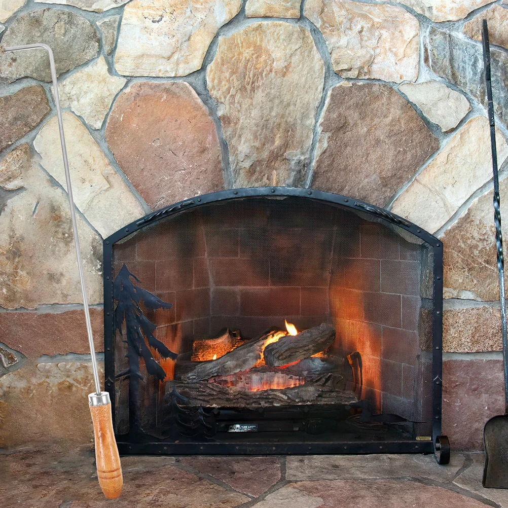 

Fire Hook Firestikck Poker for Outdoor Reusable Durable Metal Fireplace Tool Household