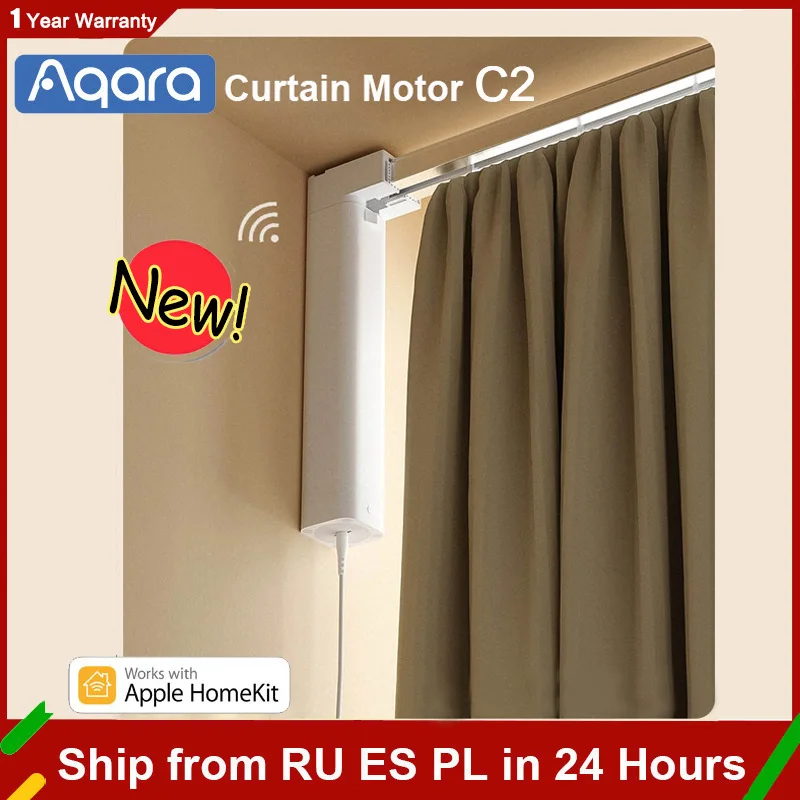 Aqara Smart Curtain Motor C2 Zigbee Electric Track Automatic Track High