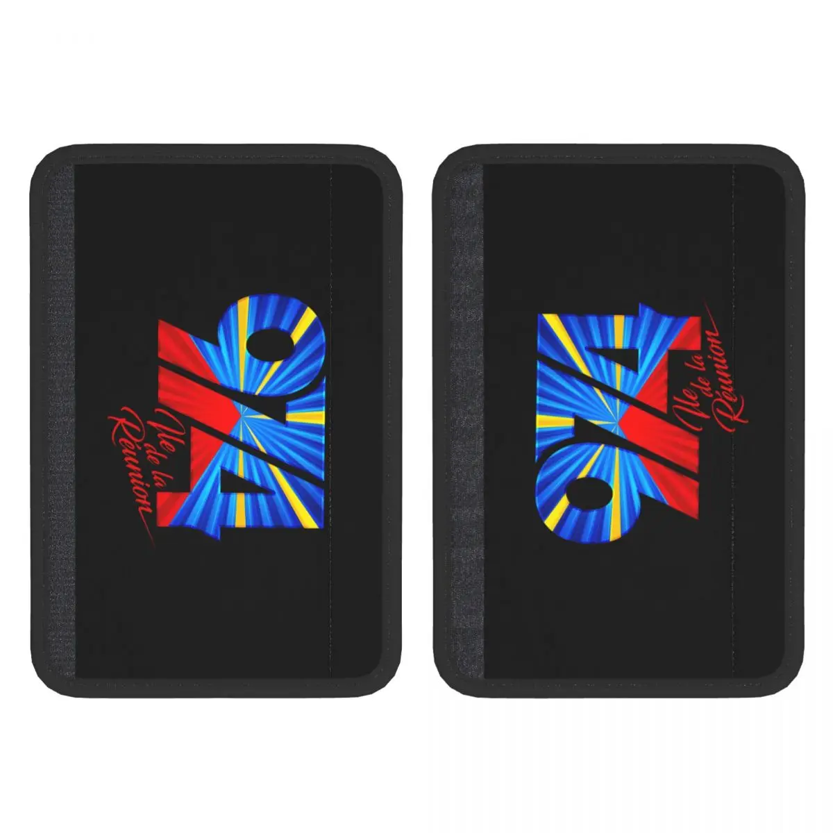 974 Reunion Island Car Seat Belt Pads 2 PCS Adjustable Reunionese Proud Seatbelt Shoulder Strap Covers