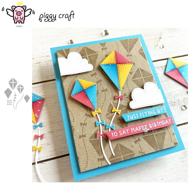 Piggy Craft Metal Cutting Dies Cut Die Mold Kite Decoration Scrapbook Paper Craft Knife Mold Blade Punch Stencil Dies
