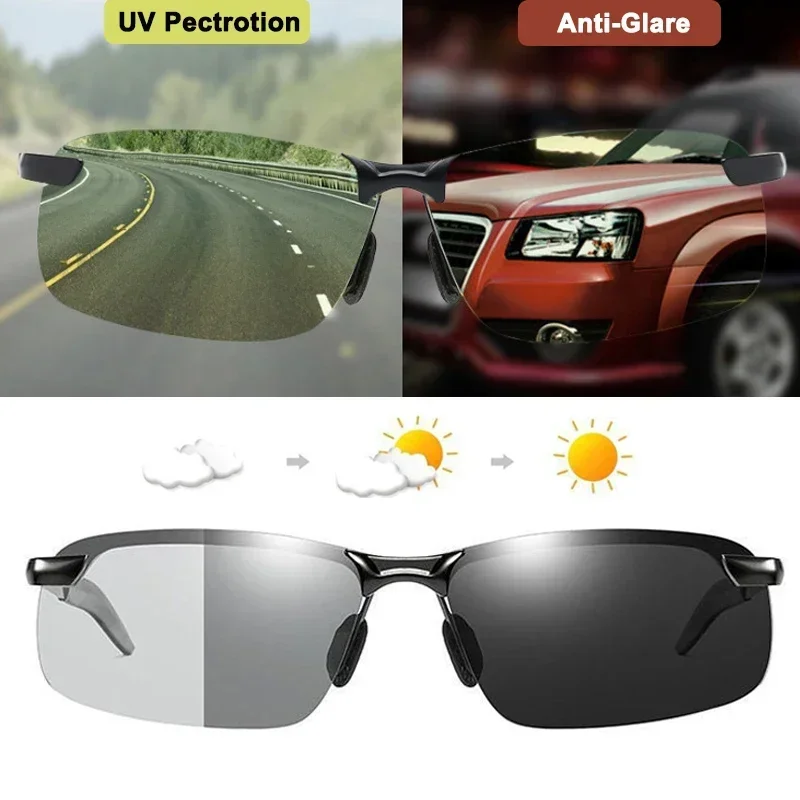 Polarized Sports Glasses Polarized Glasses UV Protection Glasses Pixel Sunglasses Photochromic Sunglasses for Men