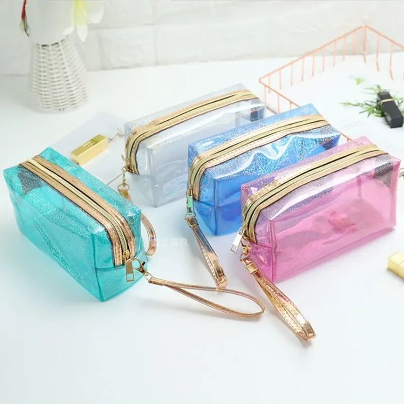 

New Women Make Up Bag Transparent Cosmetic Bags Portable Wash Bags Large Capacity Storage Bag City Bag Hiking Cross Bag