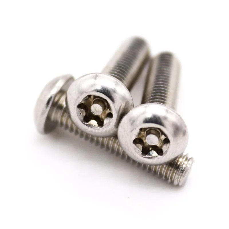 M2 M2.5 M3 M4 M5 M6 M8 M10 M12 304 A2-70 Stainless Steel Six Lobe Torx Button Round Head with Pin Anti-theft Security Bolt Screw