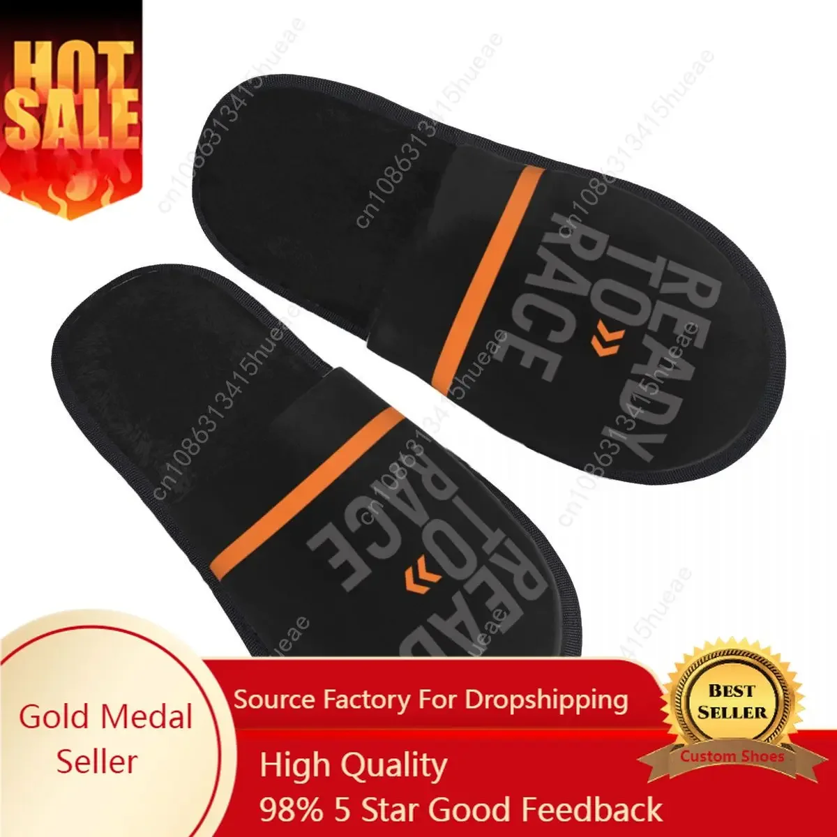 Racing Style Ice Blue & Black Stripes Vibes Slippers