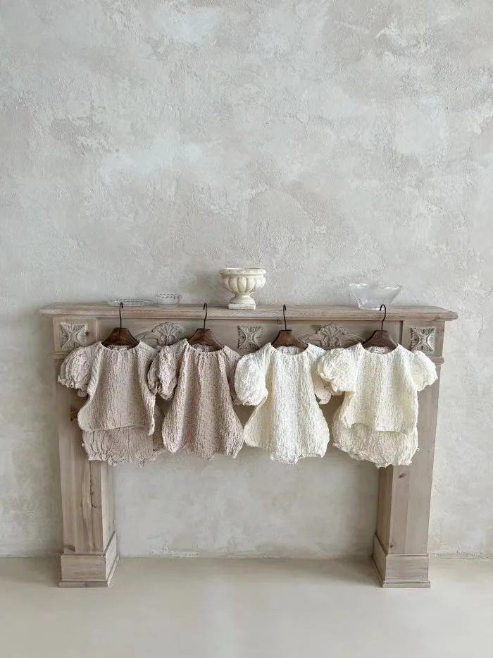 2022 Summer Baby Girl Short Sleeve Clothes Set Thin Cotton Infant Girl Outfits Casual Girl Princess T Shirt + Pp Pants 2pcs Suit