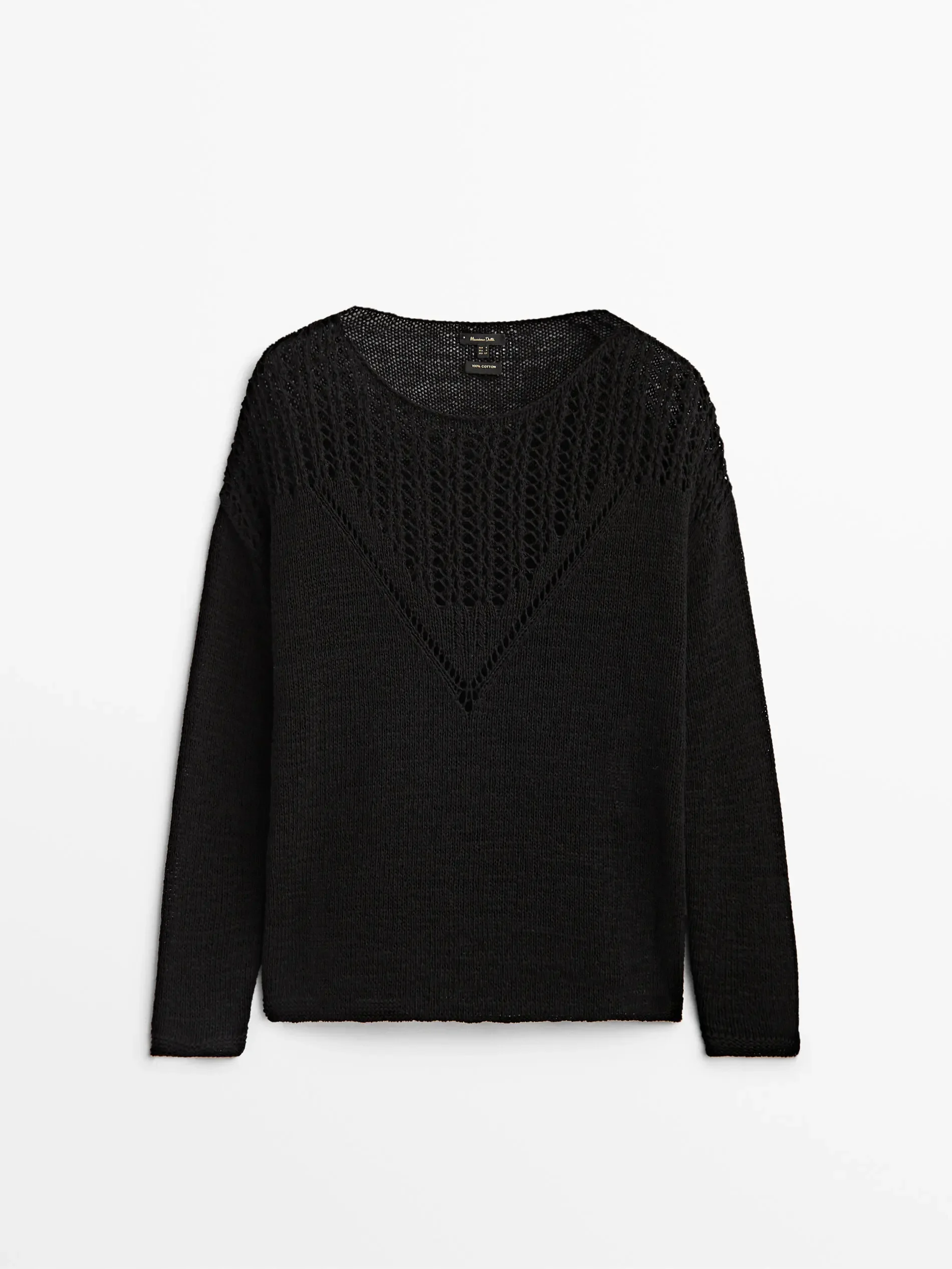 Ethereal MD 2024  autumn new style of Loose version hollow-out design sense solid color long-sleeved sweater 5