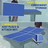 Ping Pong Table Top, 84" Mid-Size Foldable Ping Pong Table Topper for Pool Table, Indoor Outdoor Table Tennis Conversion Top w 3