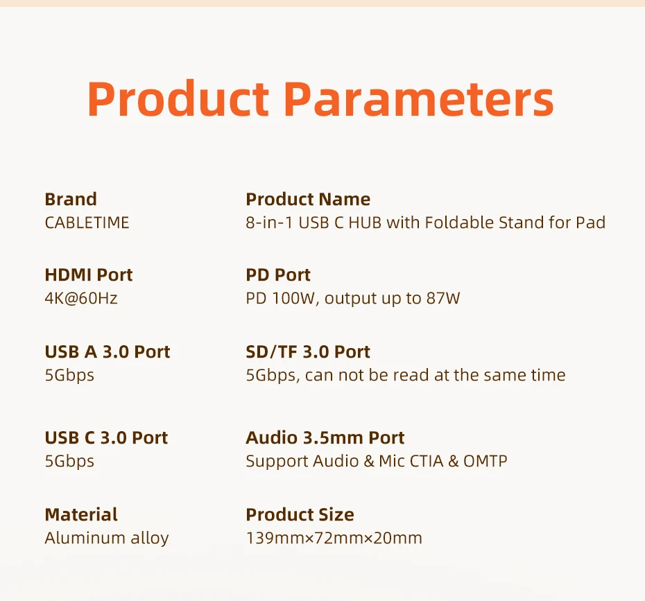 em 1, HDMI, 4K 60Hz, PD 100W,