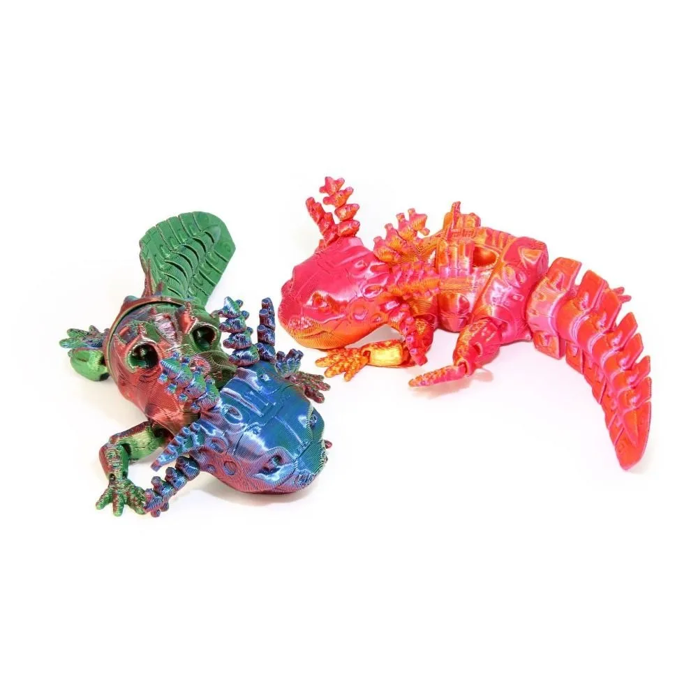 PLA 3D Printed Axolotl Model Multi-jointed Movable Fine-tailed Axolotl Doll Multicolor Action Figure Desktop Decoration miniature figurines 3d printed toy