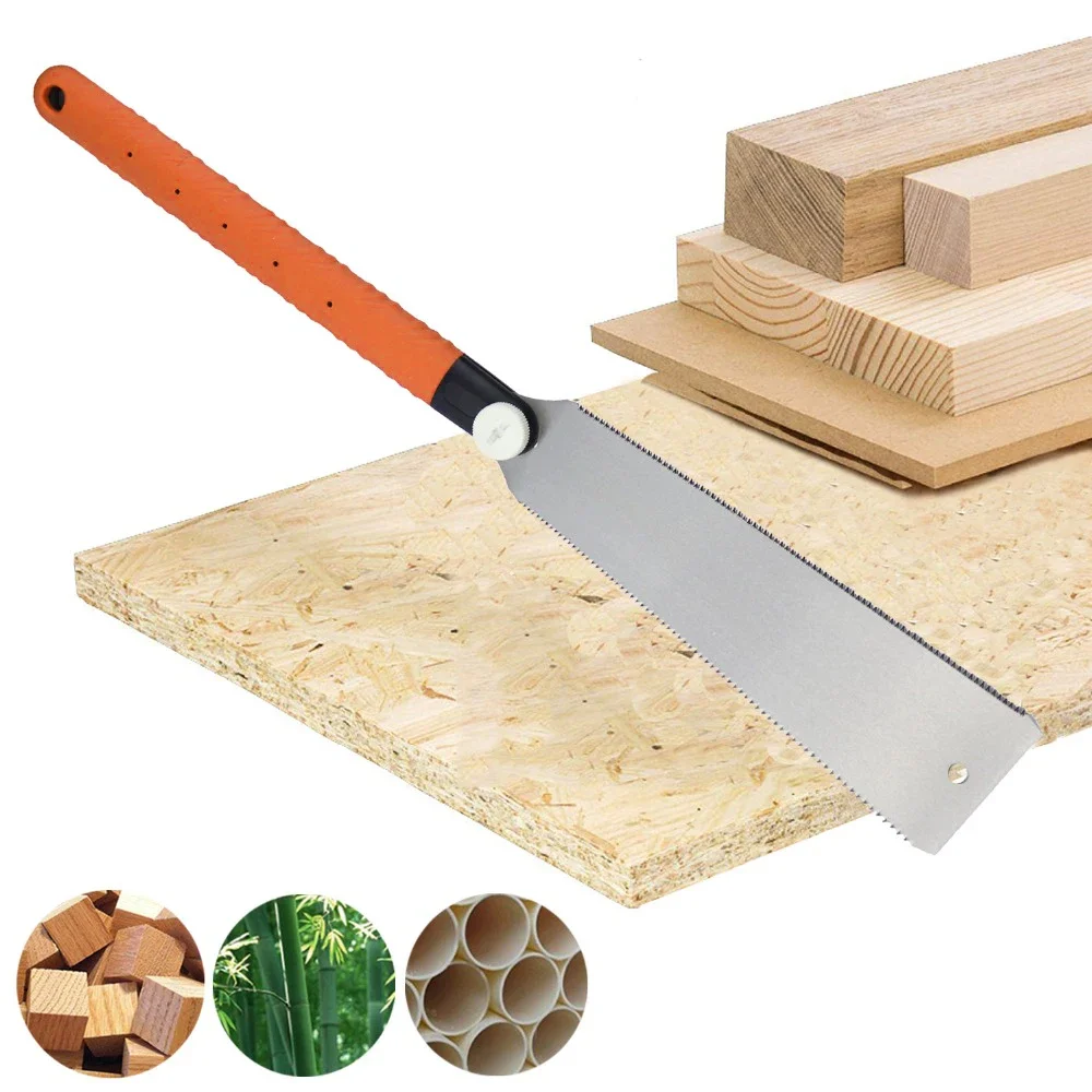 3-edge Teeth Hand Saw Pull Razor Saw Medium Crosscut For Garden Pruning Wood Bamboo PVC Plastic Cutting Woodworking Tools hand saw