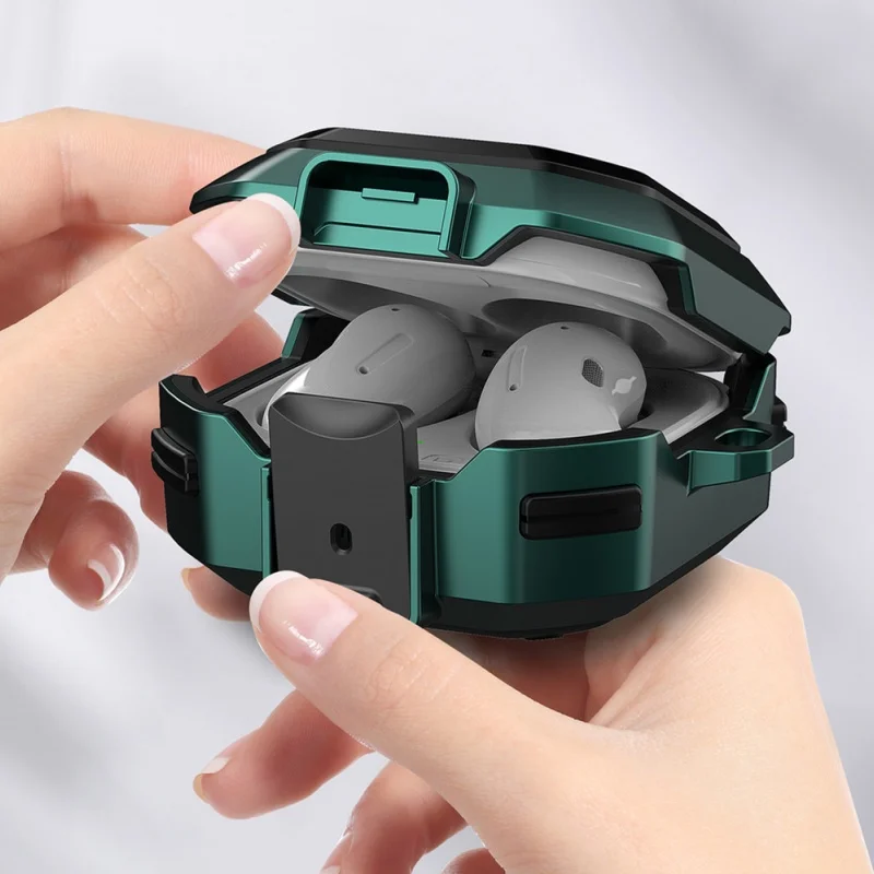 Shockproof Earbud Case with Keychain and Switching Feature