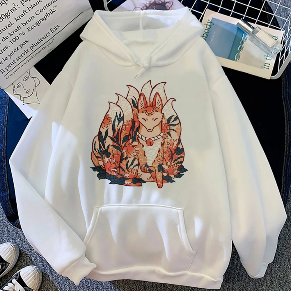 

Fox hoodies women graphic y2k aesthetic Kawaii Fleece pulls Hooded Shirt women aesthetic sweater